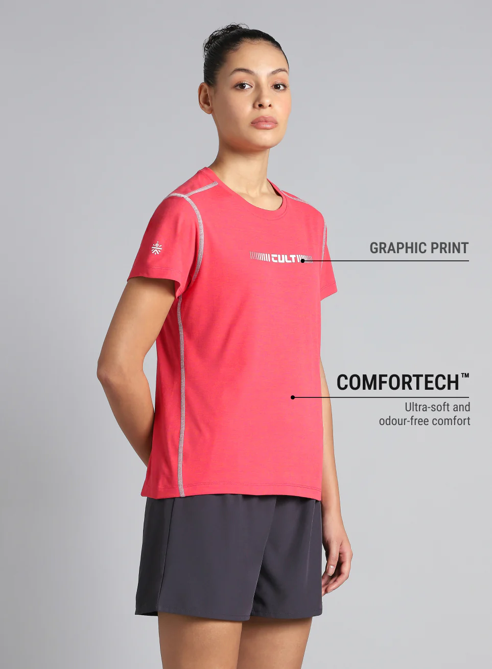 Women's Pink Training HIIT COMFORtech T-shirt - Image 5