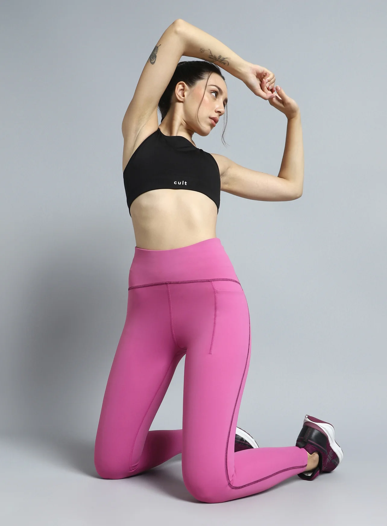 Women's Pink Training Sculpted COMFlex Tights - Image 3