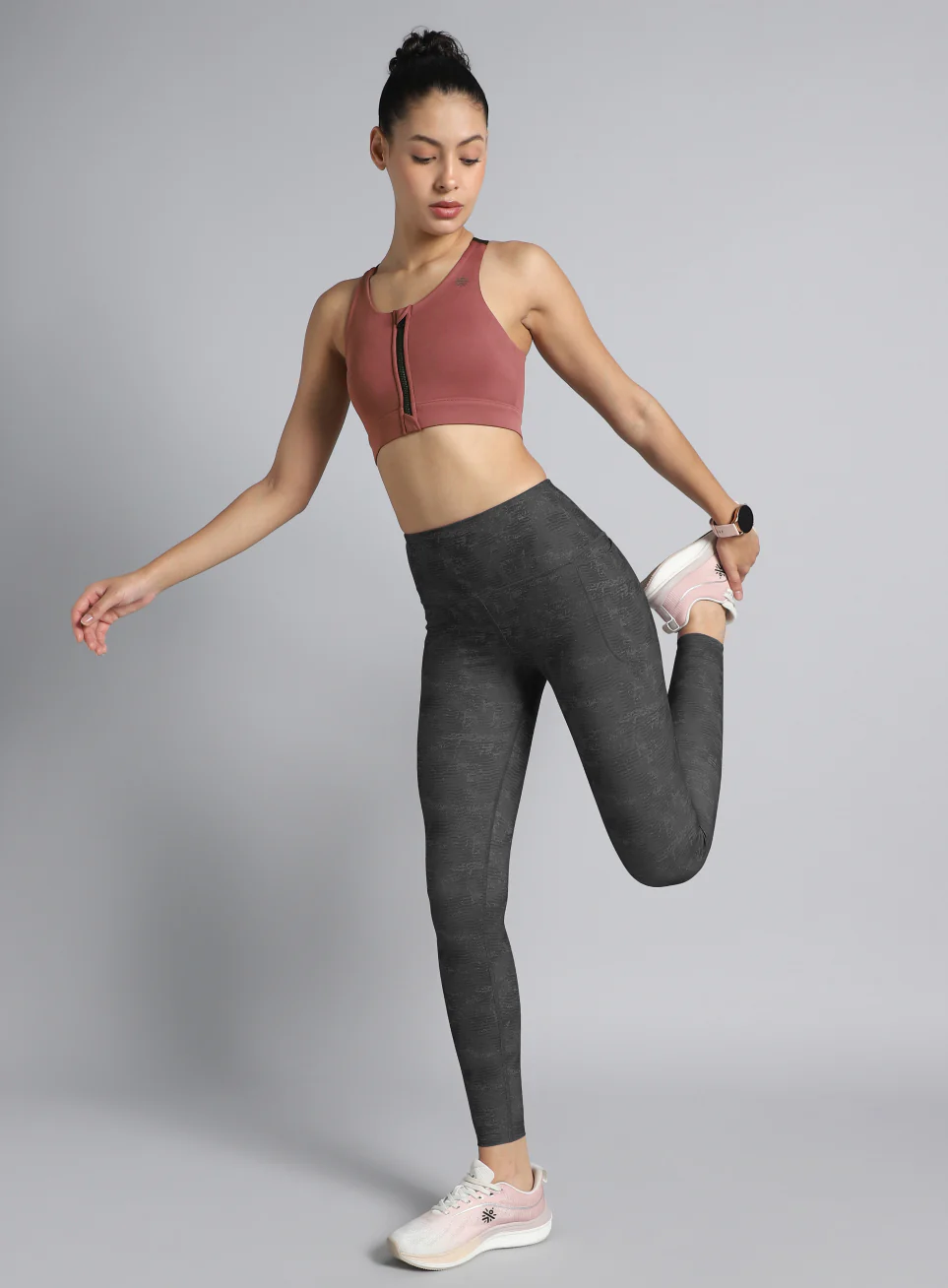 Women's Pink Training Sculpted High Support Bra - Image 2