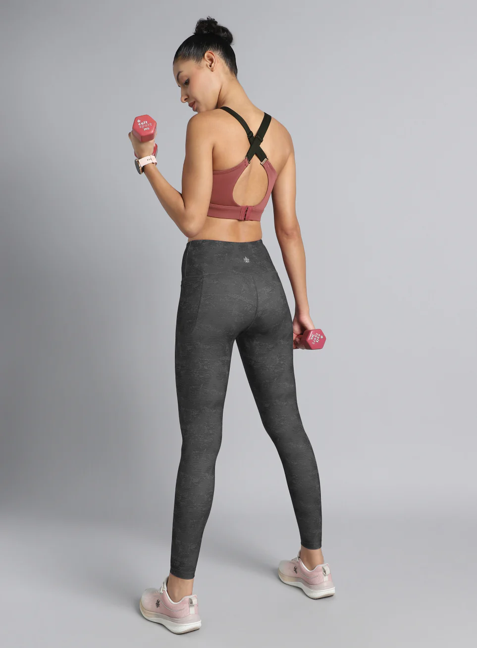 Women's Pink Training Sculpted High Support Bra - Image 3