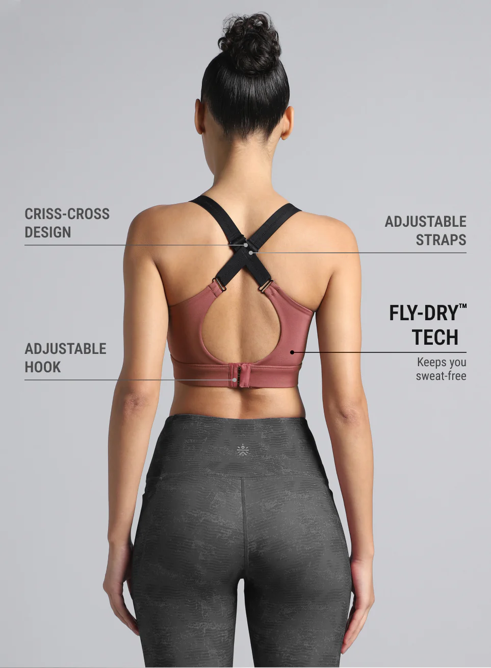 Women's Pink Training Sculpted High Support Bra - Image 6