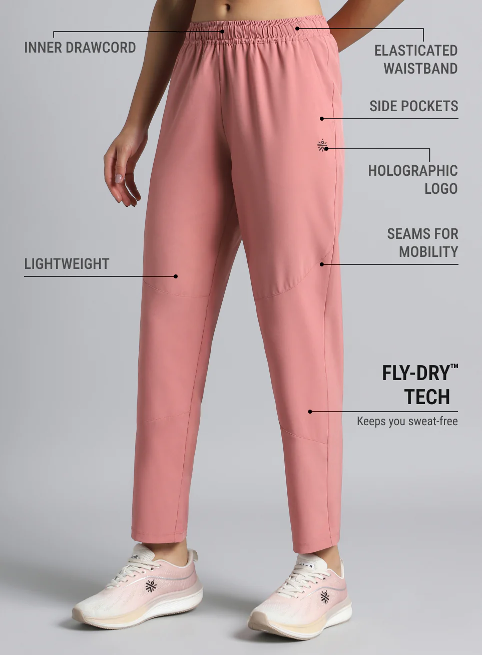 Women's Pink Training Sculpted Trackpants - Image 5
