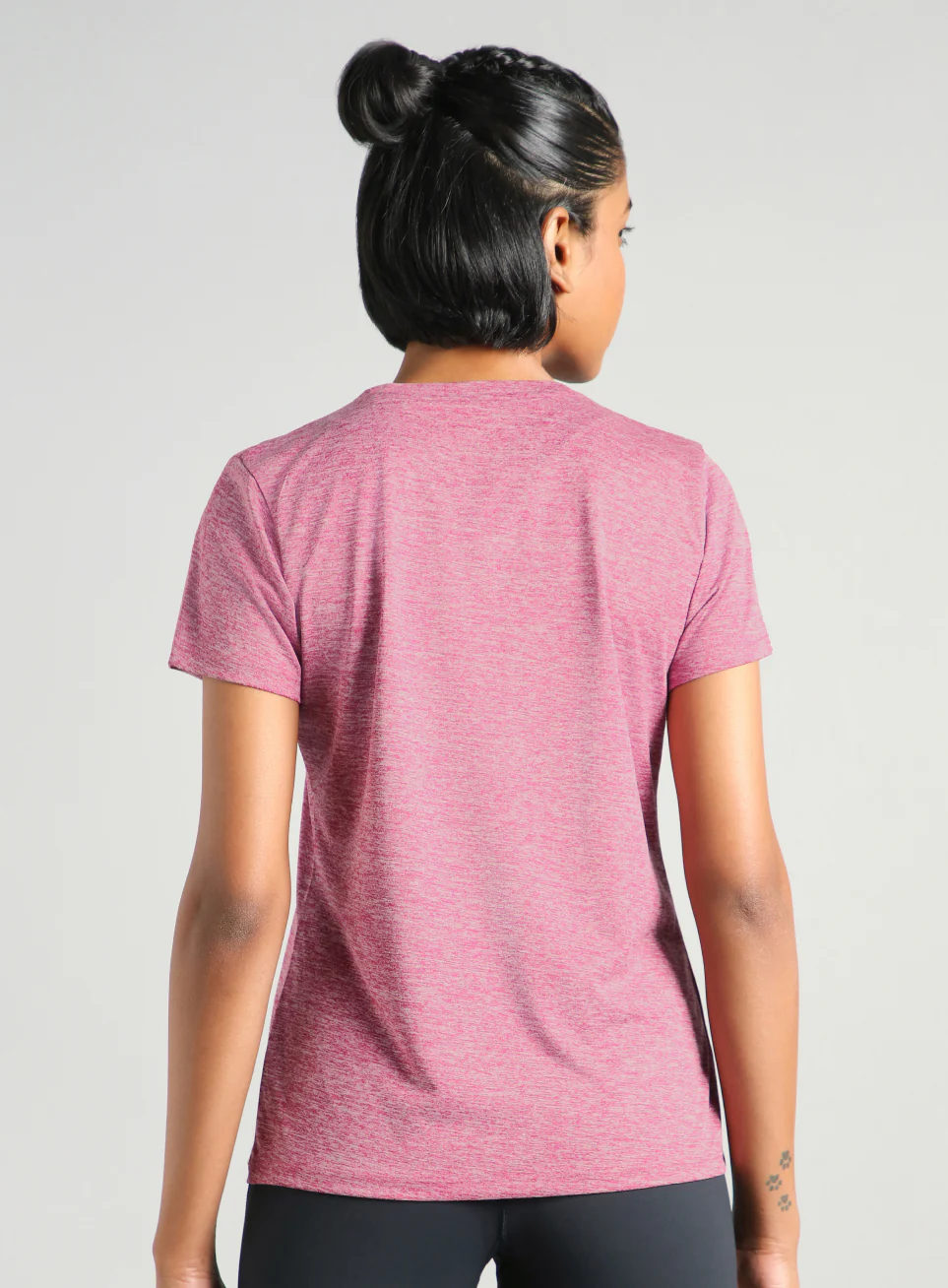 Women's Pink Training Textured T-shirt - Image 6