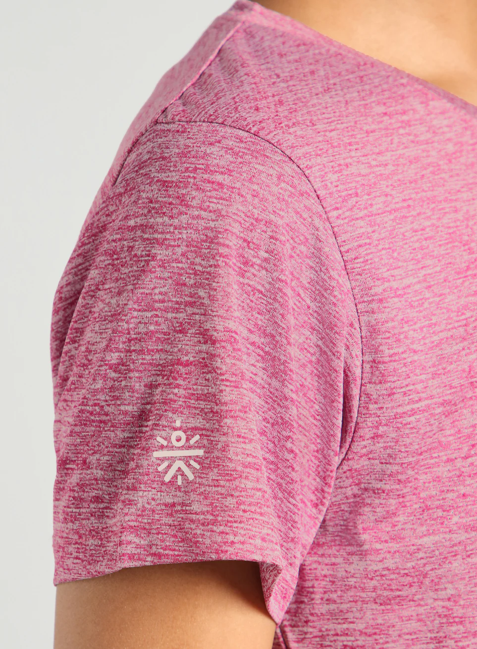Women's Pink Training Textured T-shirt - Image 8