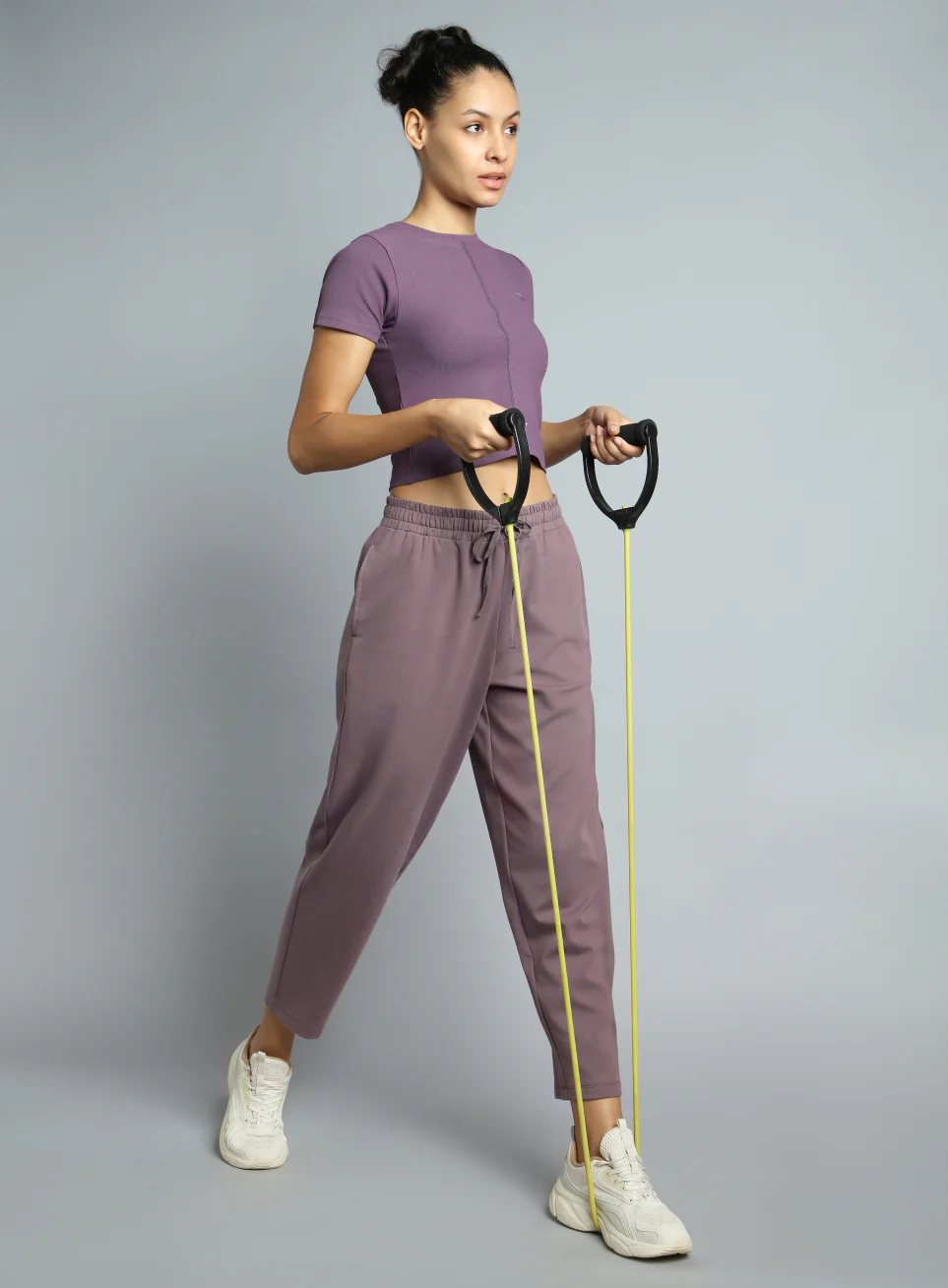 Women's Pink Traveller Tapered Fit Trackpants - Image 3