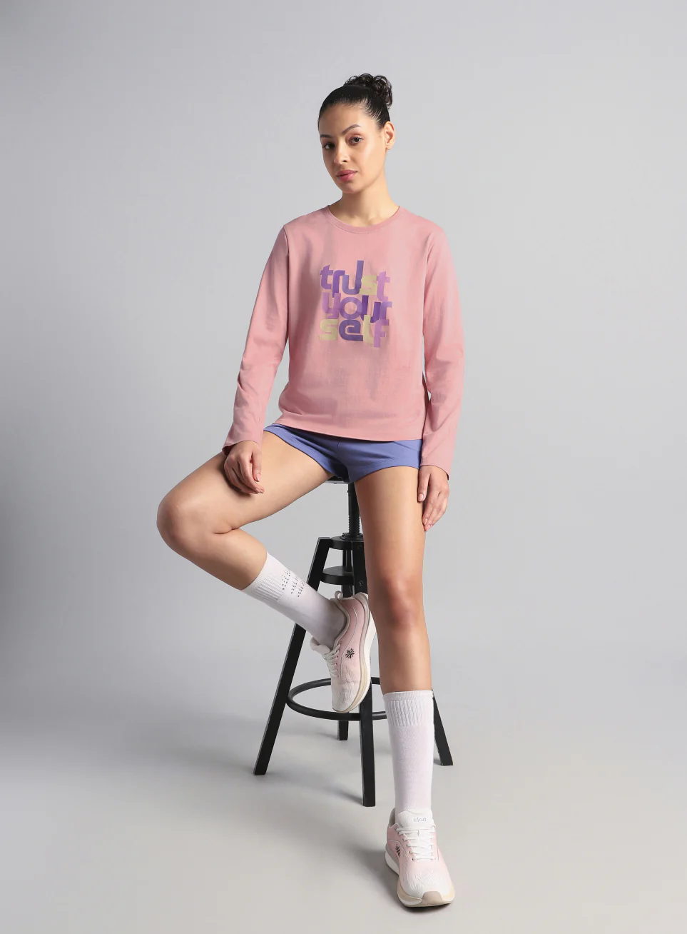 Women's Pink Trust Yourself Graphic T-shirt - Image 2
