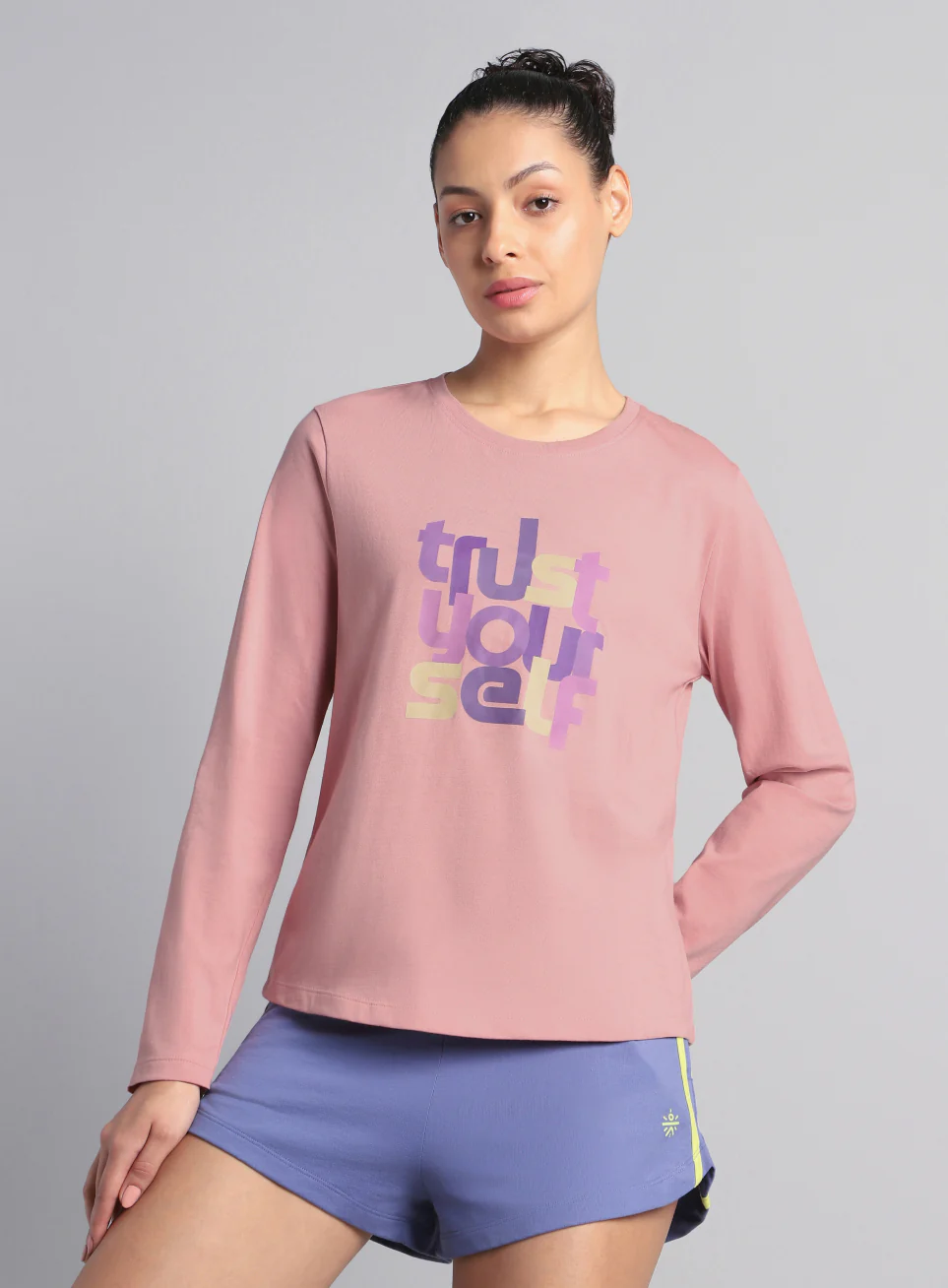 Women's Pink Trust Yourself Graphic T-shirt - Image 4