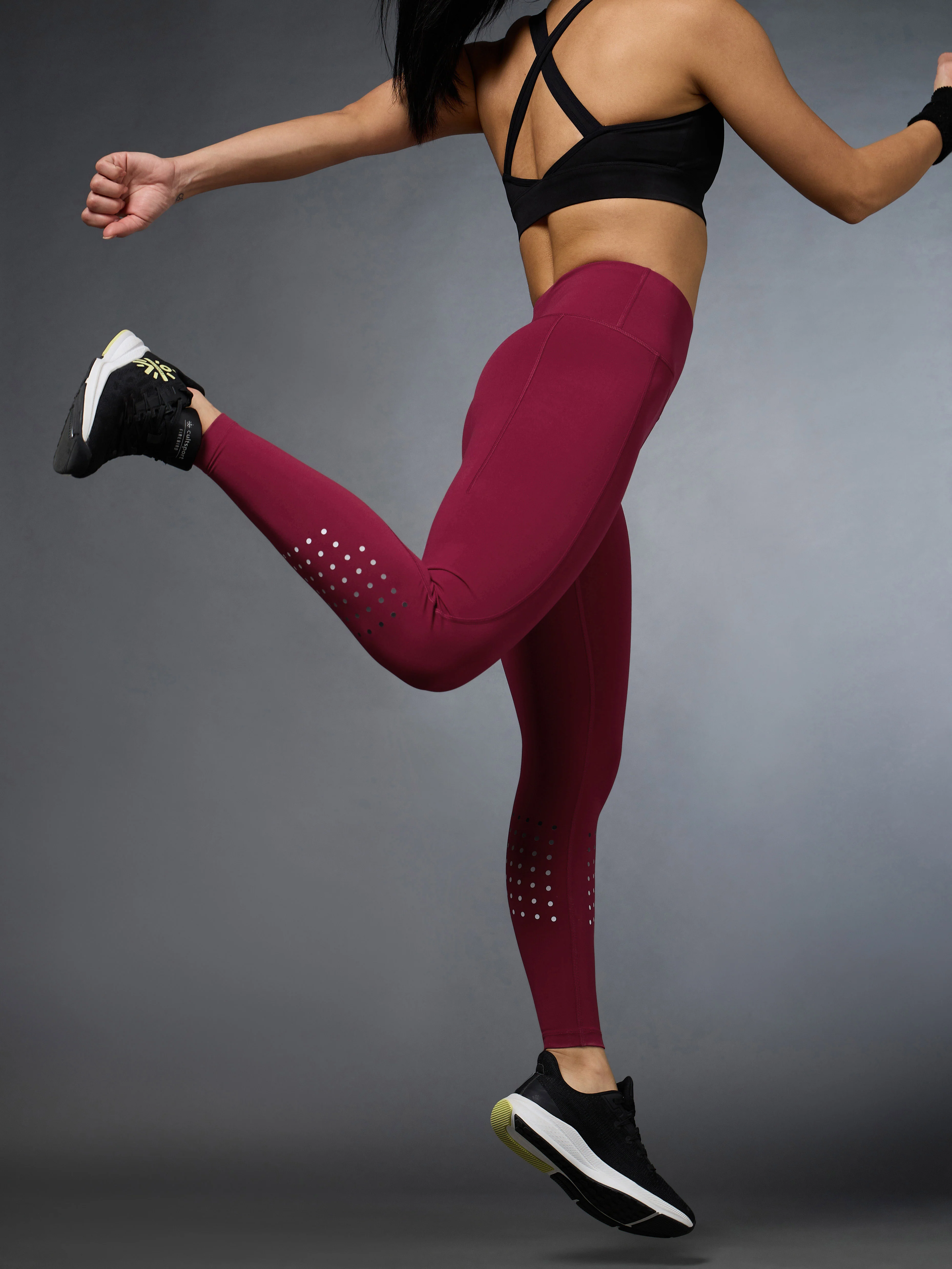 Women's Pink Ultimate Run COMFLex Tights - Image 2