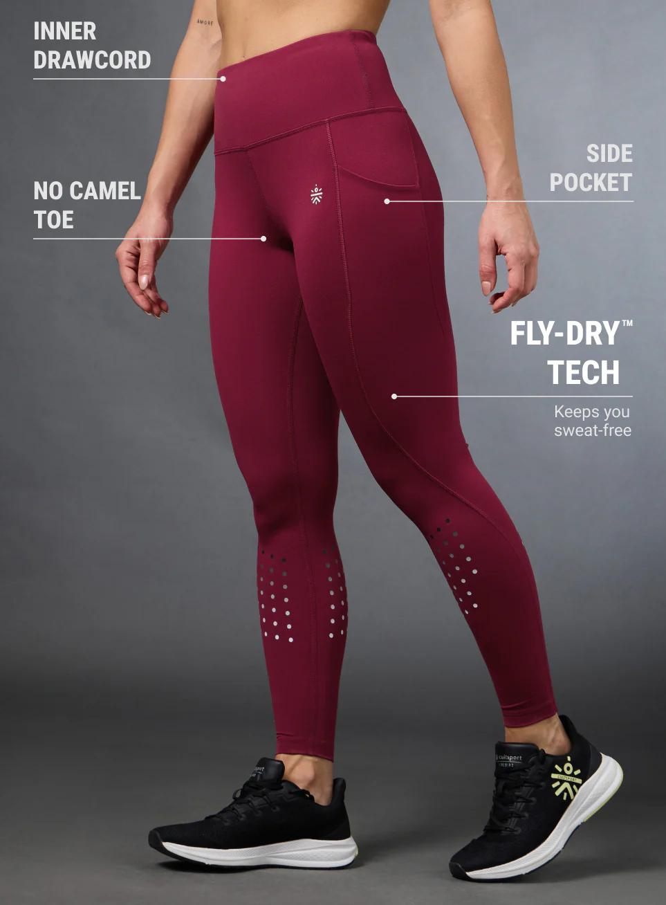 Women's Pink Ultimate Run COMFLex Tights - Image 5