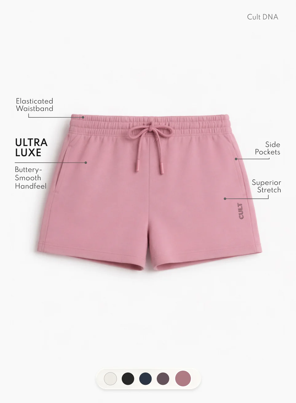 Women's Pink Ultra Luxe Classic Shorts - Image 4