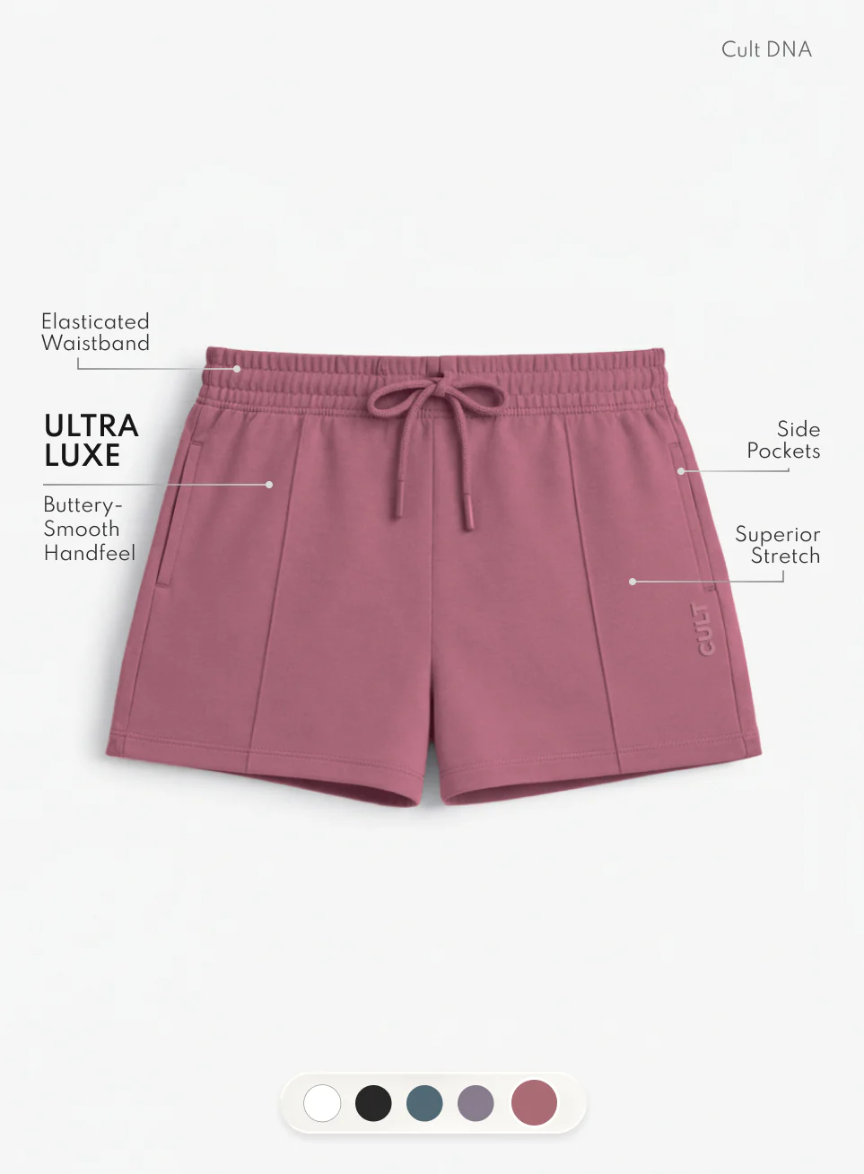 Women's Pink Ultra Luxe Tailored Shorts - Image 4