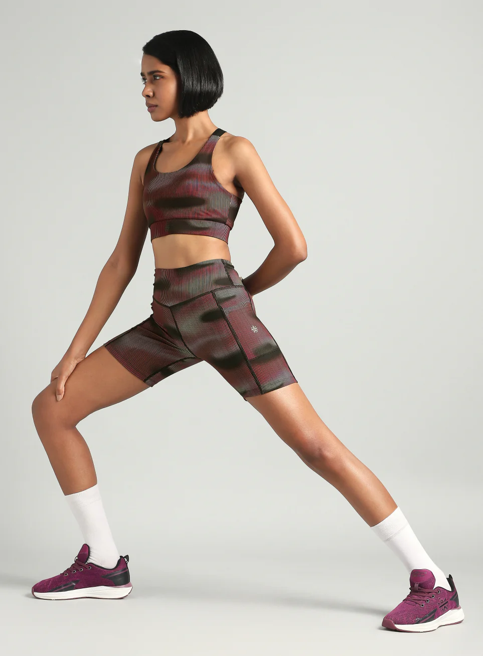 Women's Pink Urban Camo Printed COMFLex Cycling Shorts - Image 2