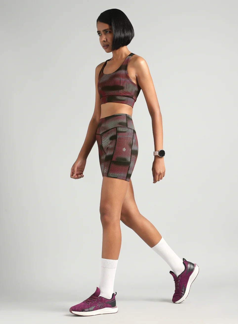 Women's Pink Urban Camo Printed COMFLex Cycling Shorts - Image 3