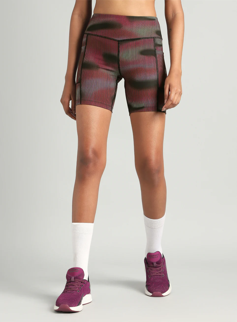 Women's Pink Urban Camo Printed COMFLex Cycling Shorts - Image 4