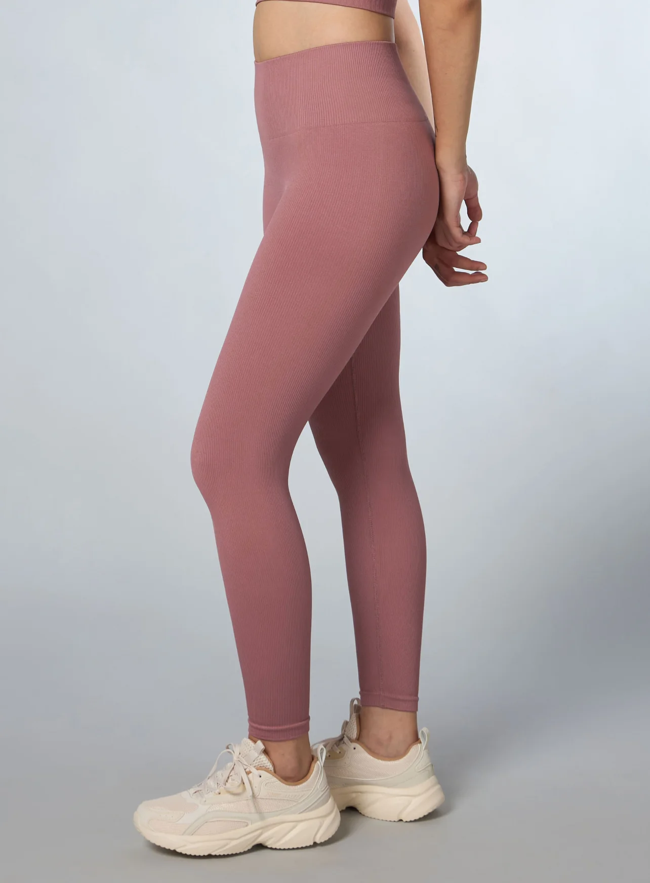 Women's Pink Versatile Seamless Tights - Image 5