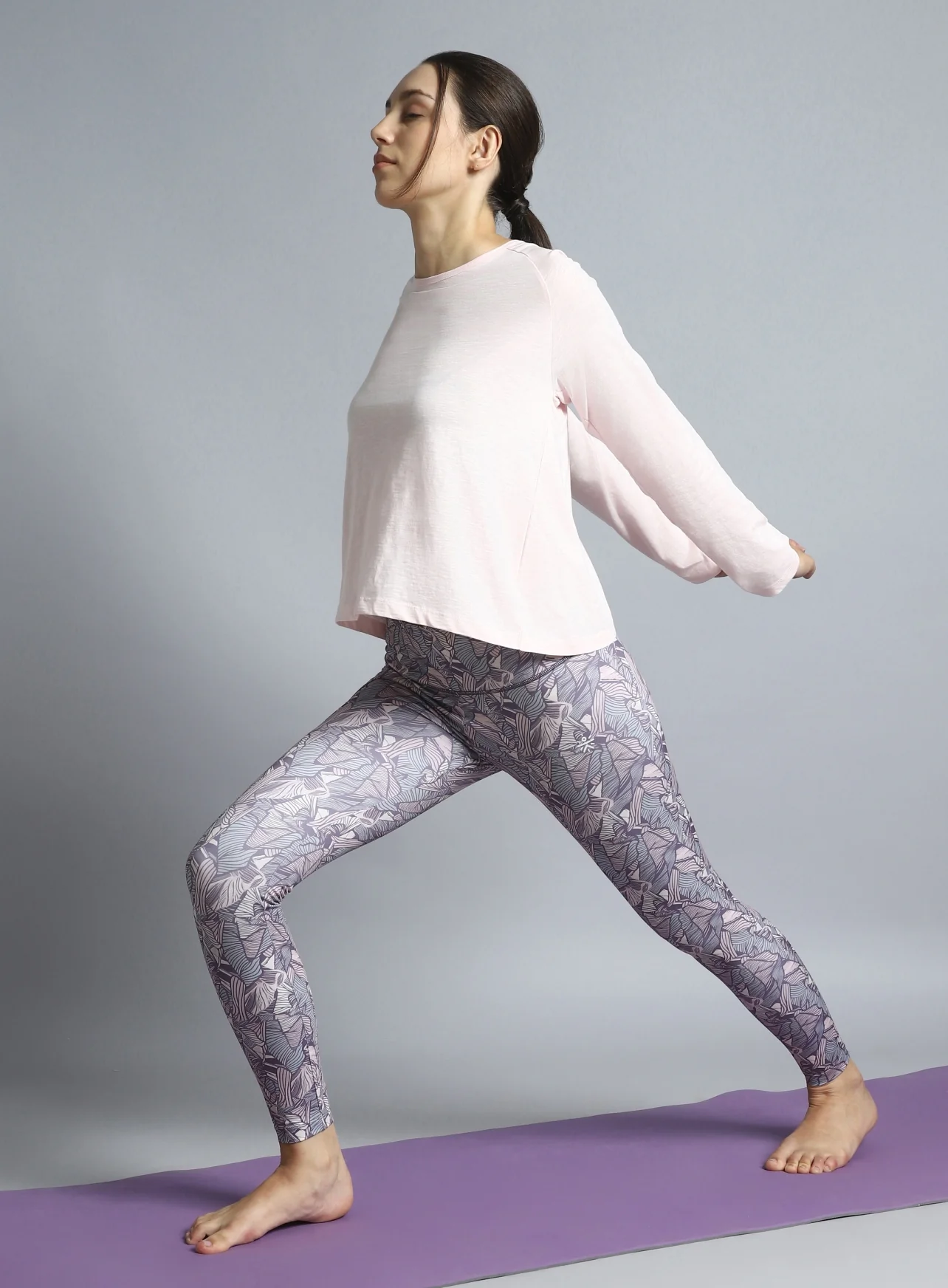 Women's Pink Yoga Flow Full Sleeve Top - Image 2