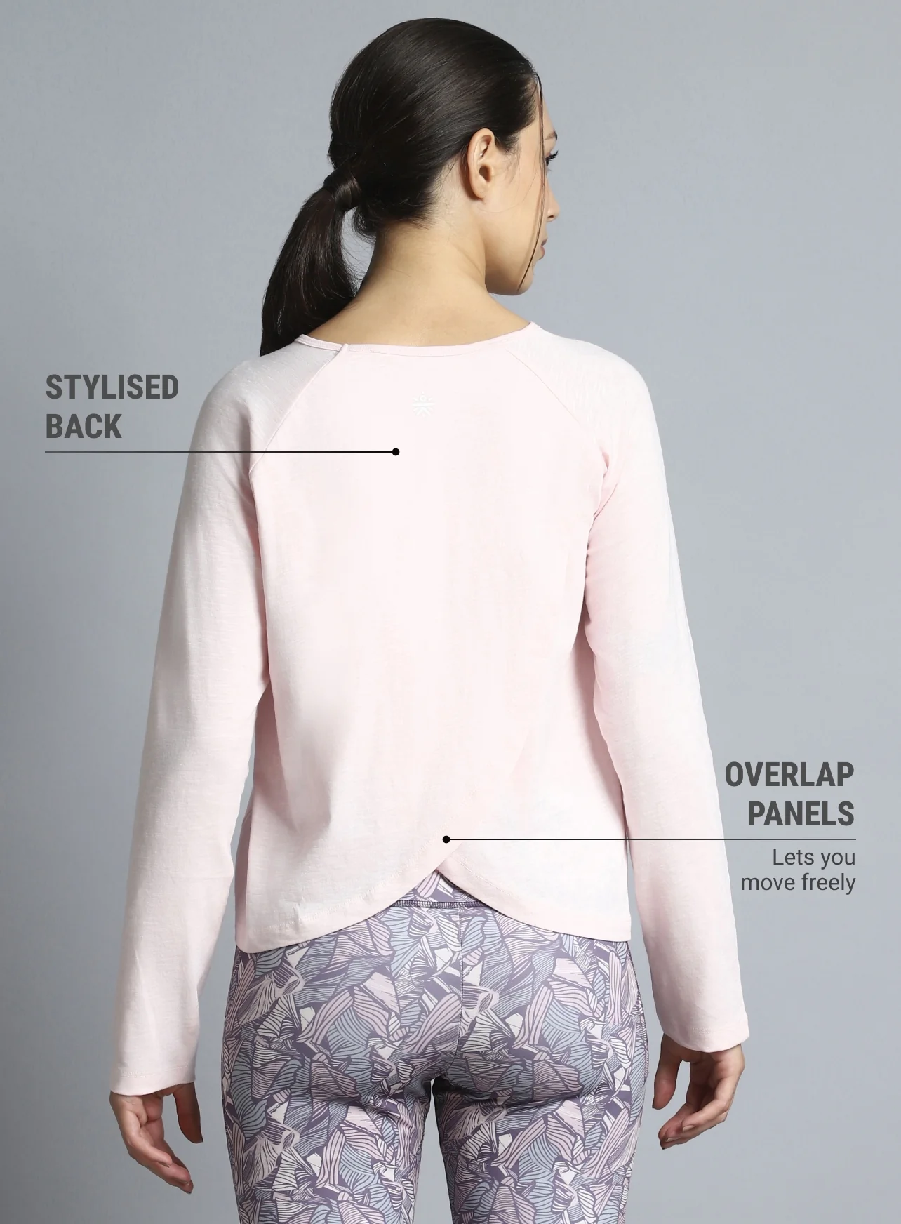 Women's Pink Yoga Flow Full Sleeve Top - Image 6