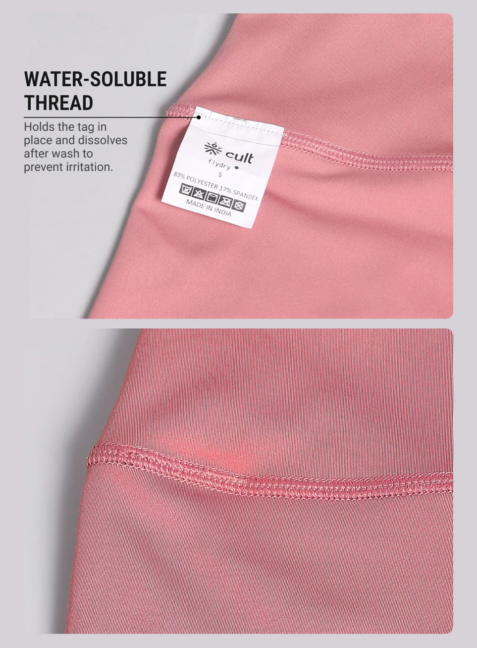 Women's Pink Yoga Reversible COMFlex Tights - Image 13