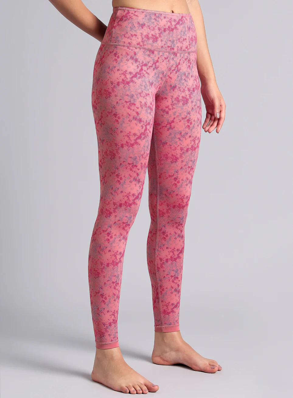 Women's Pink Yoga Reversible COMFlex Tights - Image 7