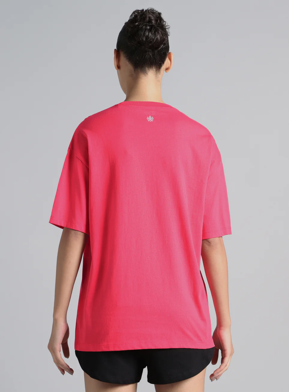 Women's Pink You Got This Puff Print Peach Oversized T-shirt - Image 6