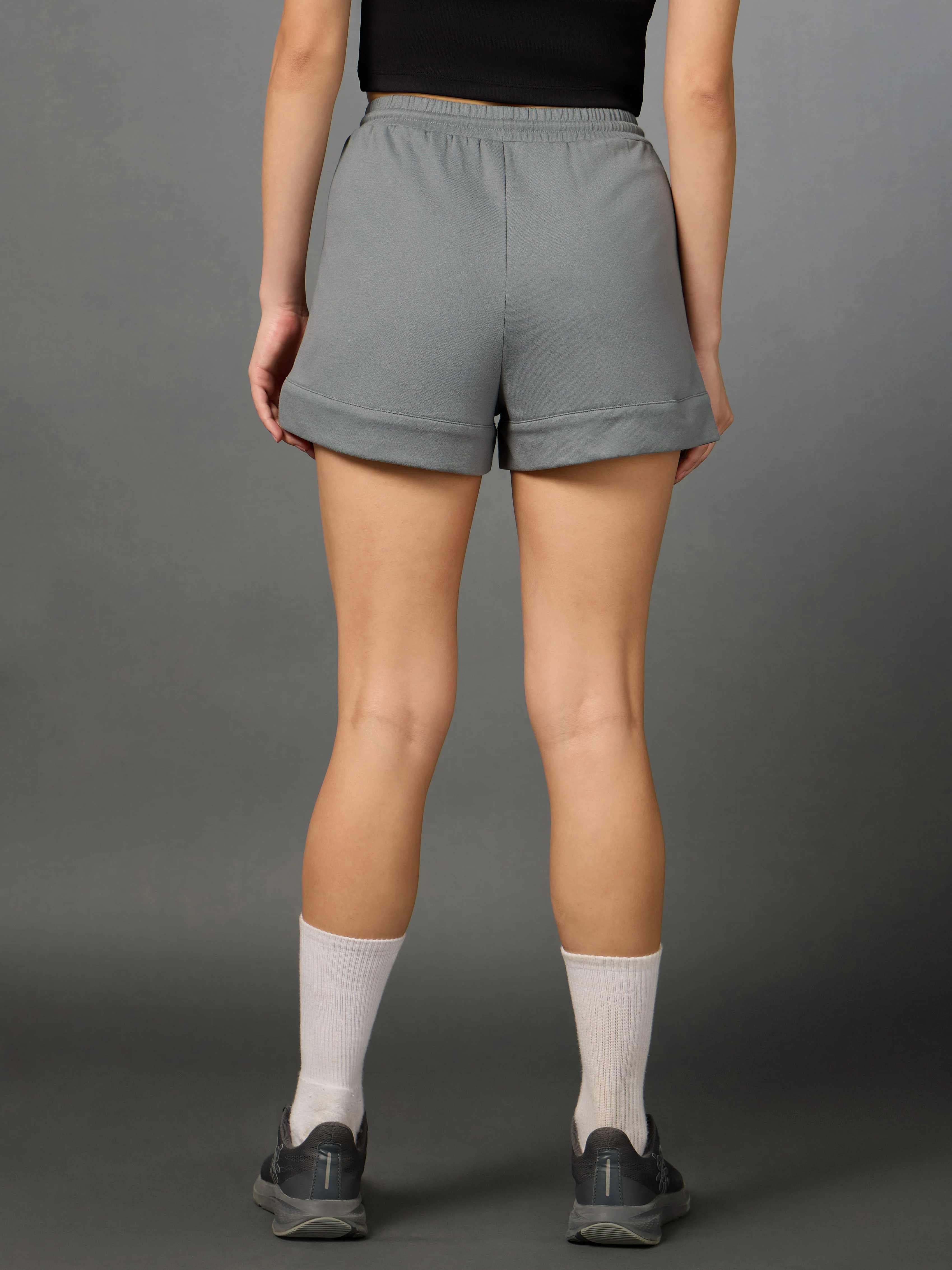 Women's Play All Day Grey Shorts - Image 6