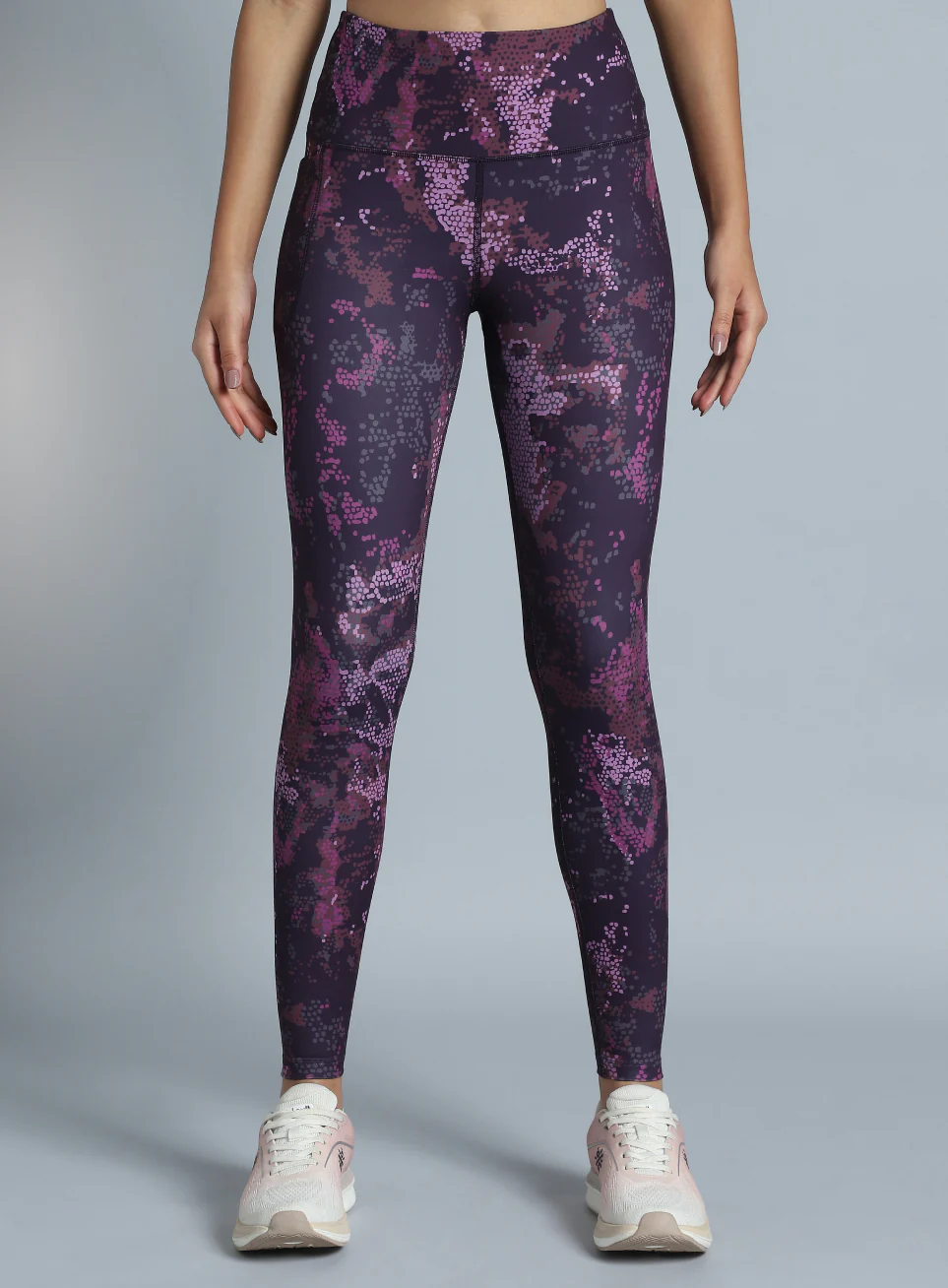 Women's Plum Printed Train All Day COMFlex Tights - Image 11