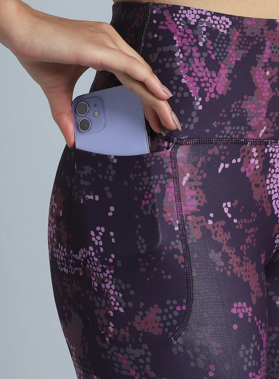 Women's Plum Printed Train All Day COMFlex Tights - Image 7
