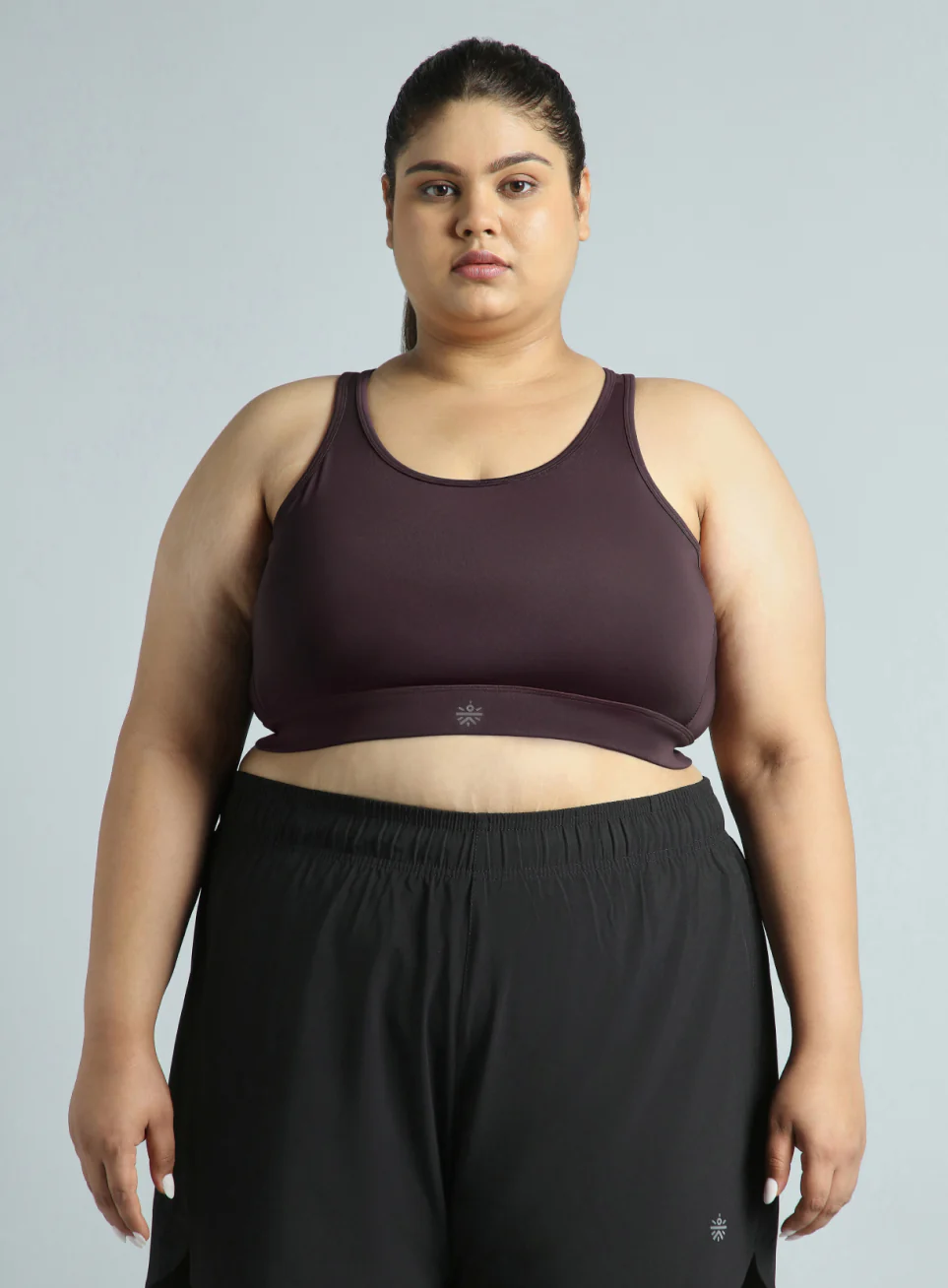 Women's Plum Racer Back Hook Running High Support Plus Size Sports Bra - Image 4