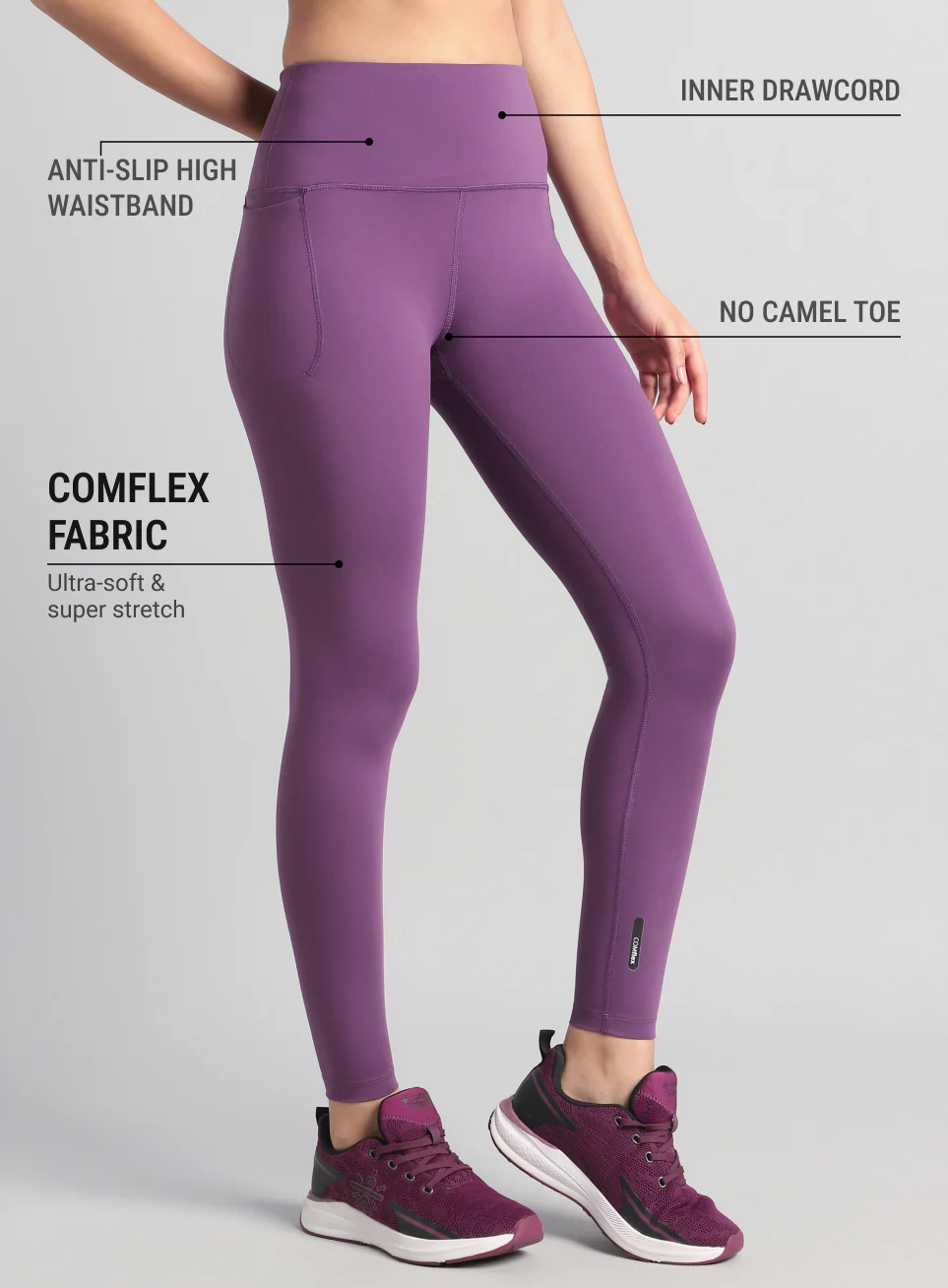 Women's Plum Train All Day COMFlex Tights - Image 5