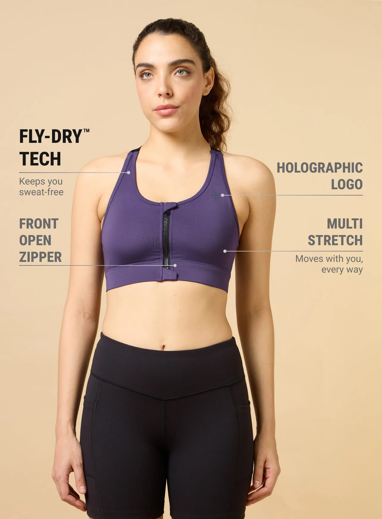 Women's Plum Training Sculpted High Support Bra - Image 4