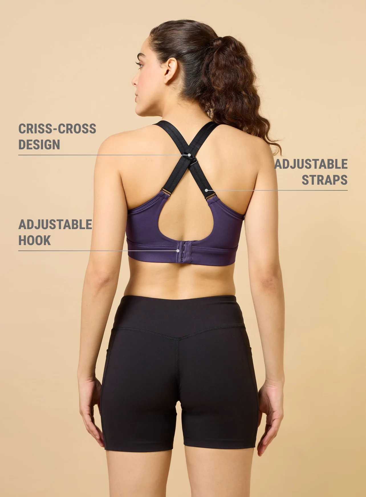 Women's Plum Training Sculpted High Support Bra - Image 6