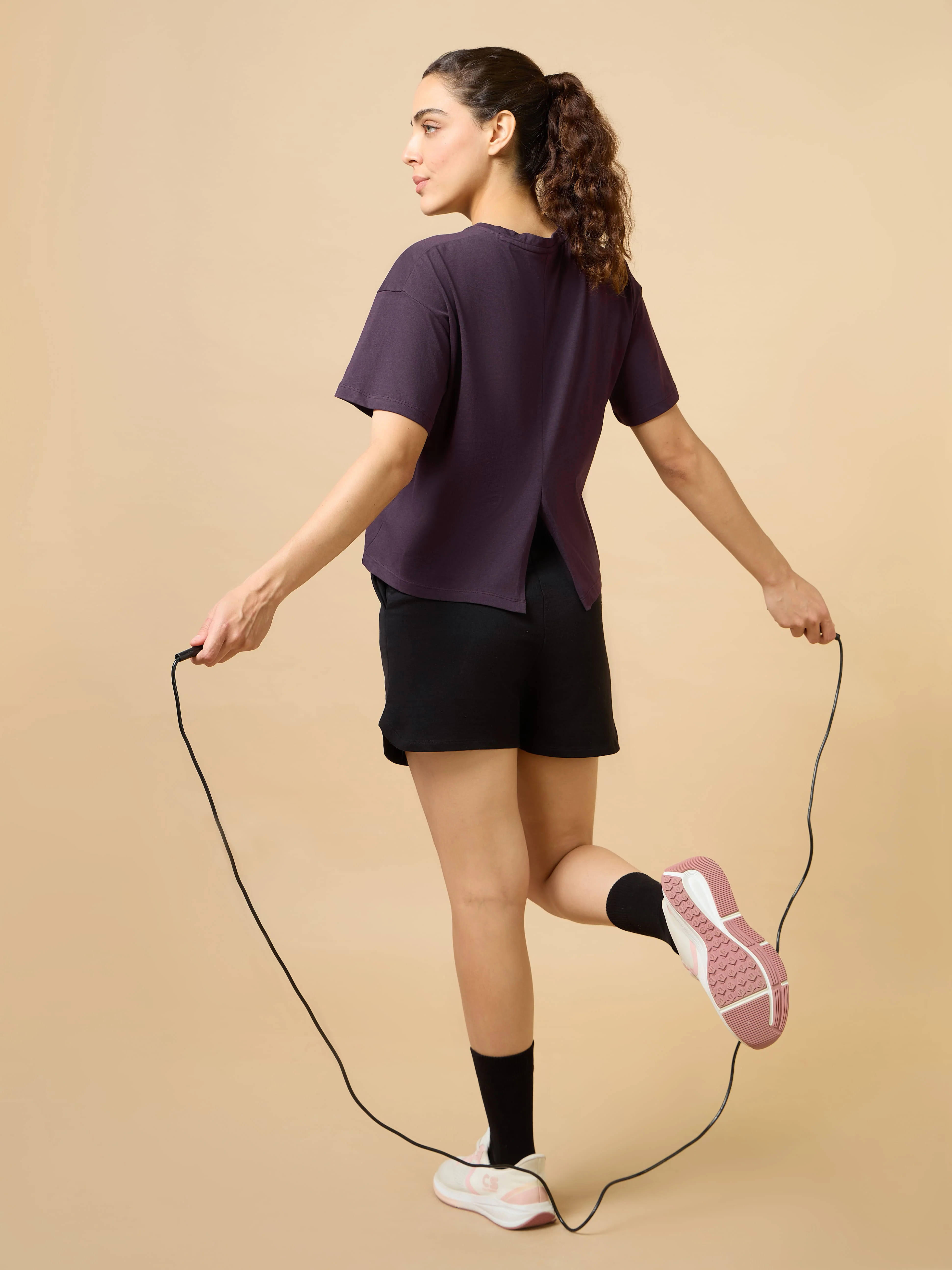 Women's Plum Workout Essential T-shirt - Image 2