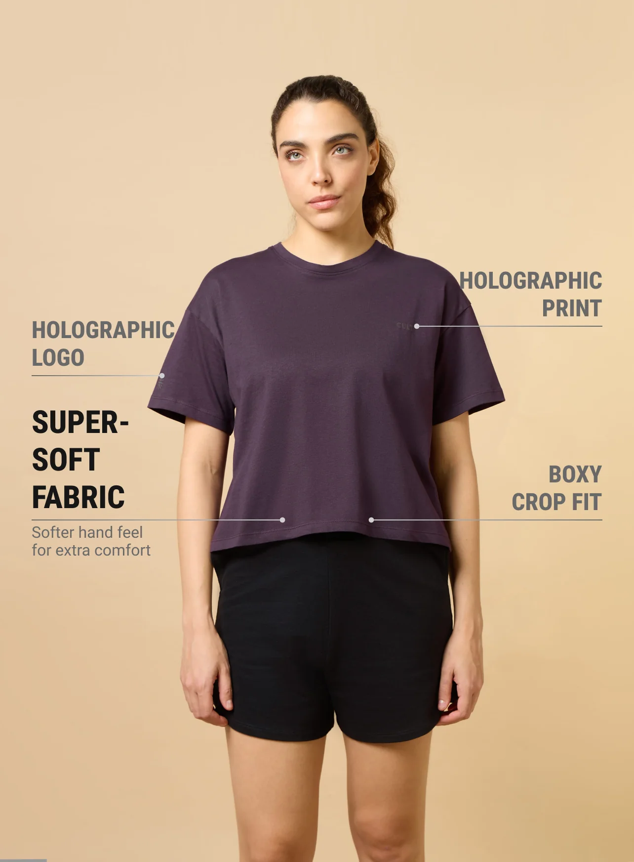 Women's Plum Workout Essential T-shirt - Image 4