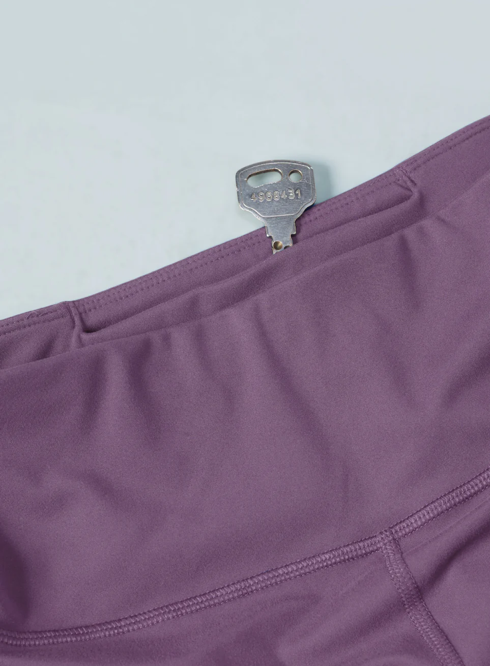 Women's Purple Absolute Fit Tights with Logo Print and Back Pocket - Image 10