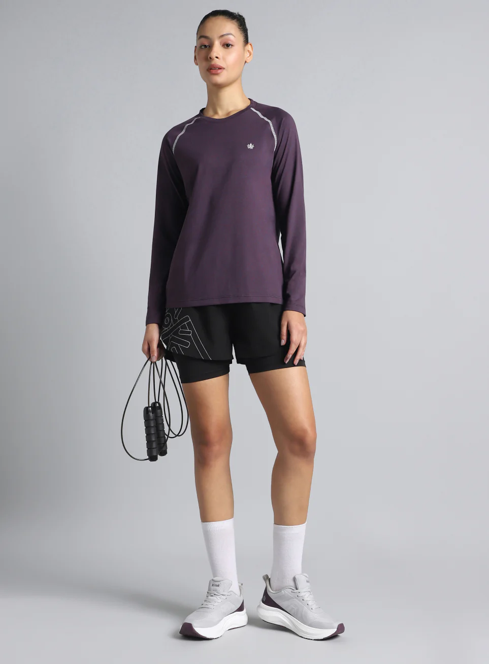 Women's Purple Active Day COMFORtech Full Sleeve T-Shirt - Image 2