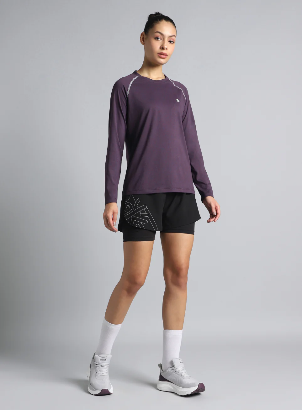 Women's Purple Active Day COMFORtech Full Sleeve T-Shirt - Image 3