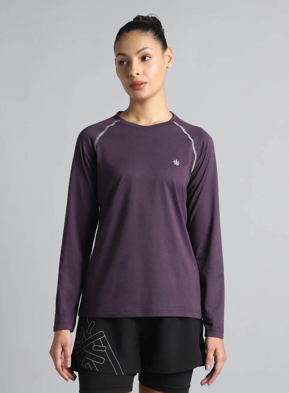Women's Purple Active Day COMFORtech Full Sleeve T-Shirt - Image 4