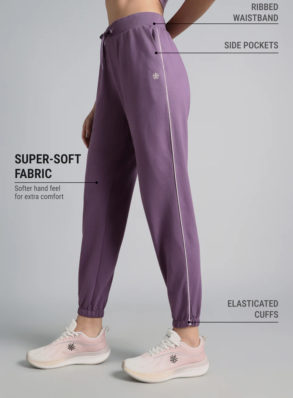 Women's Purple Anyday Anywhere Joggers - Image 4