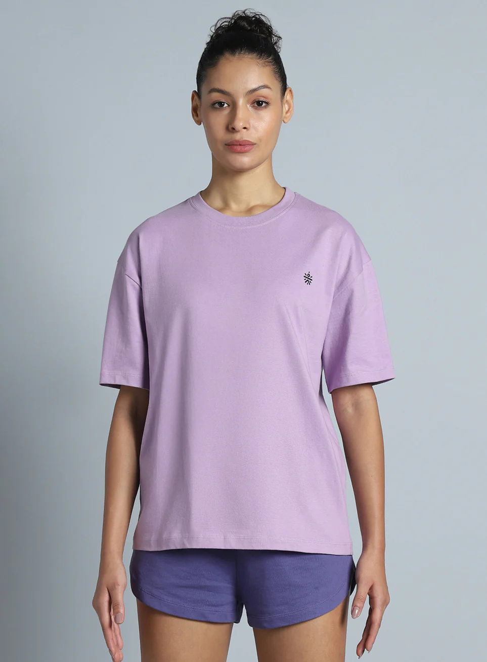 Women's Purple Back Print Relaxed Fit T-shirt - Image 4