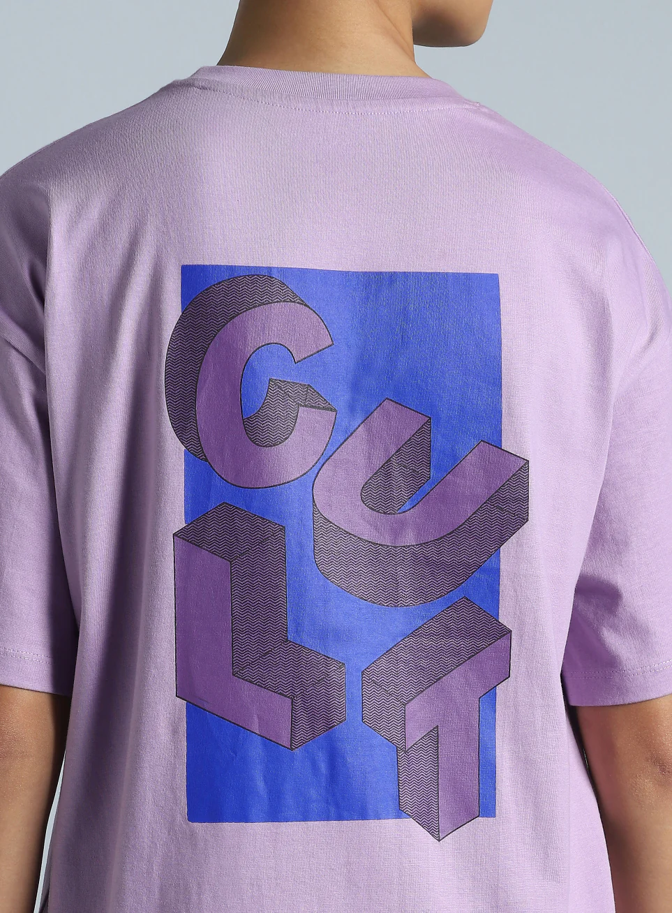 Women's Purple Back Print Relaxed Fit T-shirt - Image 8