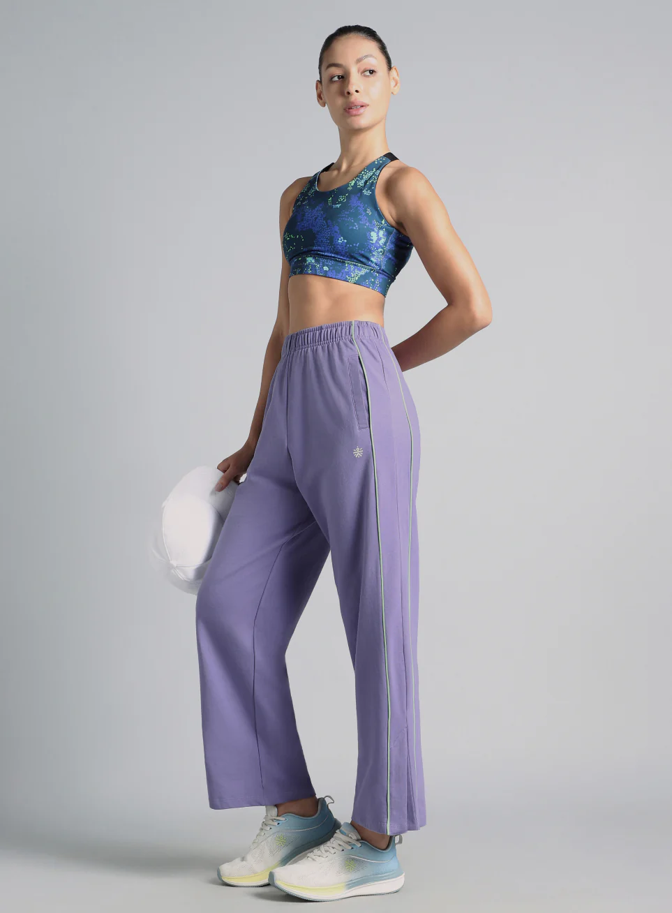 Women's Purple Community Straight Trackpants - Image 3
