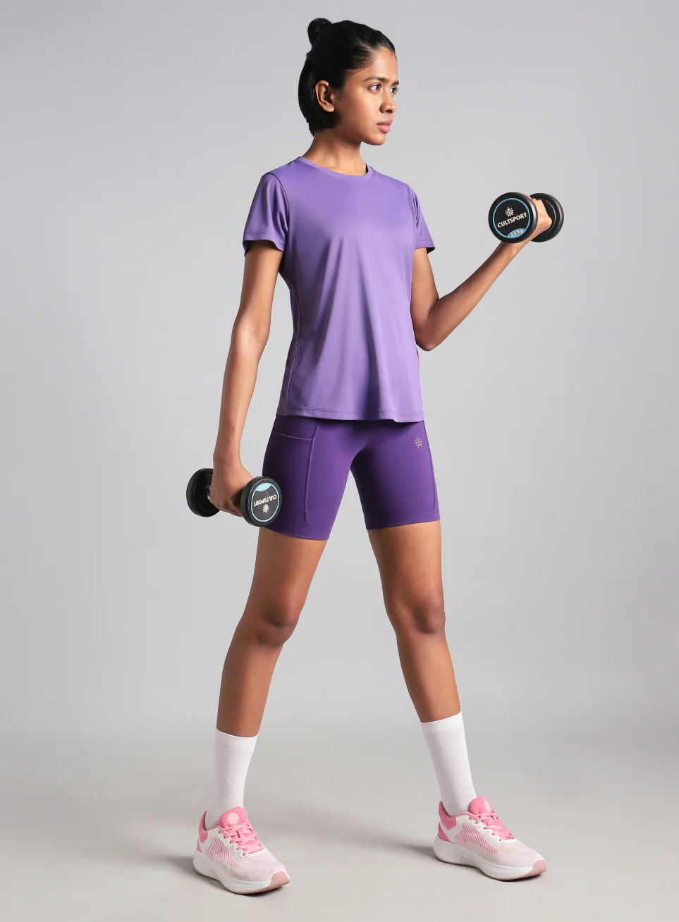 Women's Purple Contour Print T-shirt - Image 2