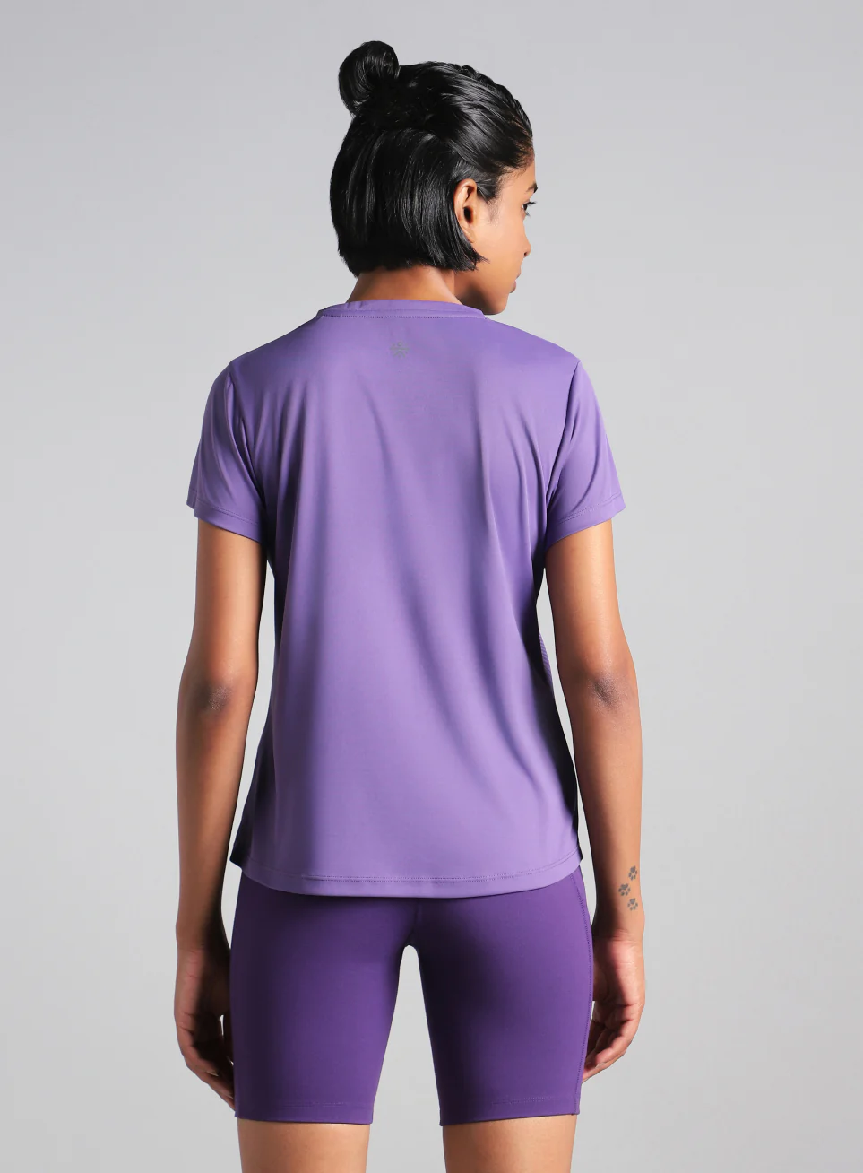 Women's Purple Contour Print T-shirt - Image 6