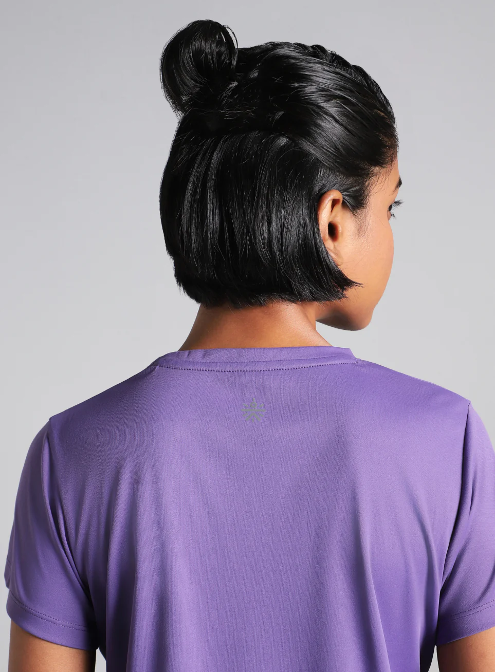 Women's Purple Contour Print T-shirt - Image 9