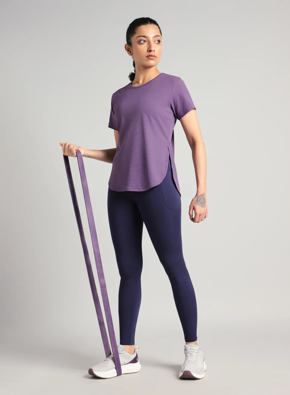 Women's Purple Core Training Longline T-shirt - Image 2