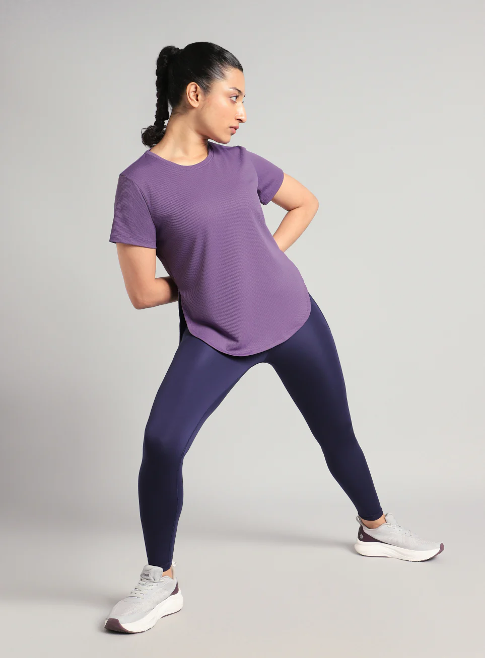 Women's Purple Core Training Longline T-shirt - Image 3