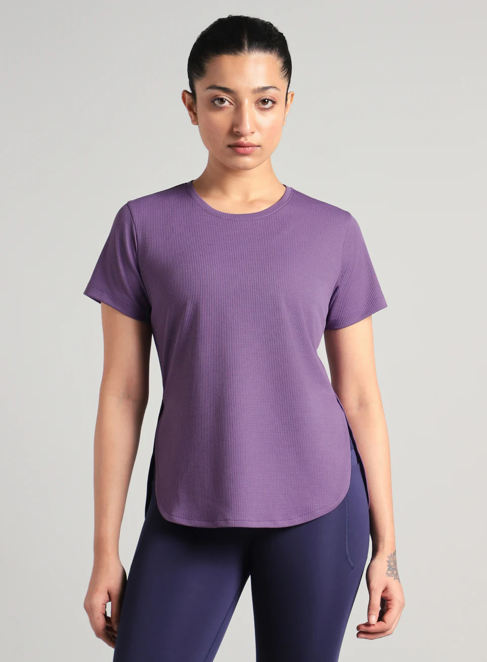 Women's Purple Core Training Longline T-shirt - Image 4