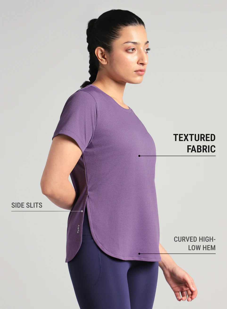 Women's Purple Core Training Longline T-shirt - Image 5