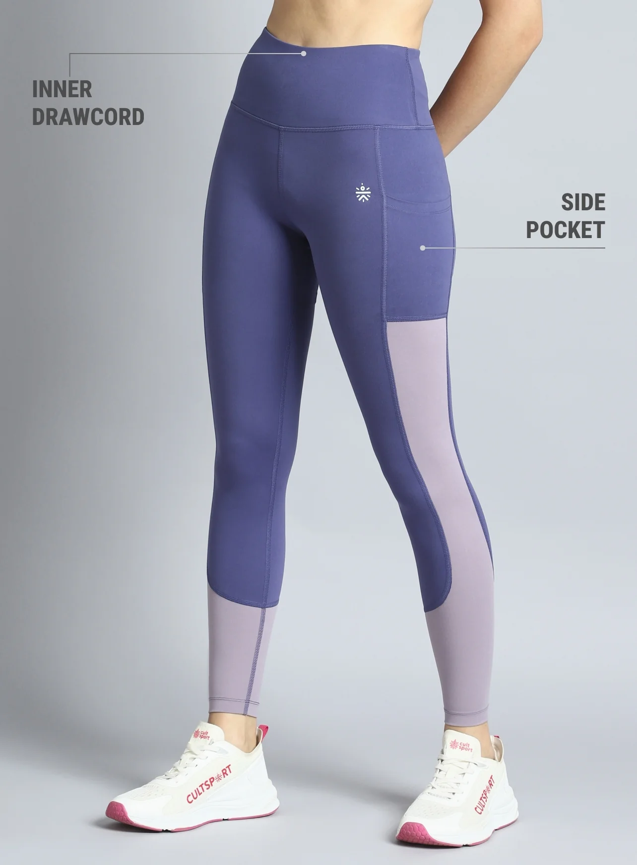 Women's Purple Dance Off Colourblock COMFLex Tights - Image 5