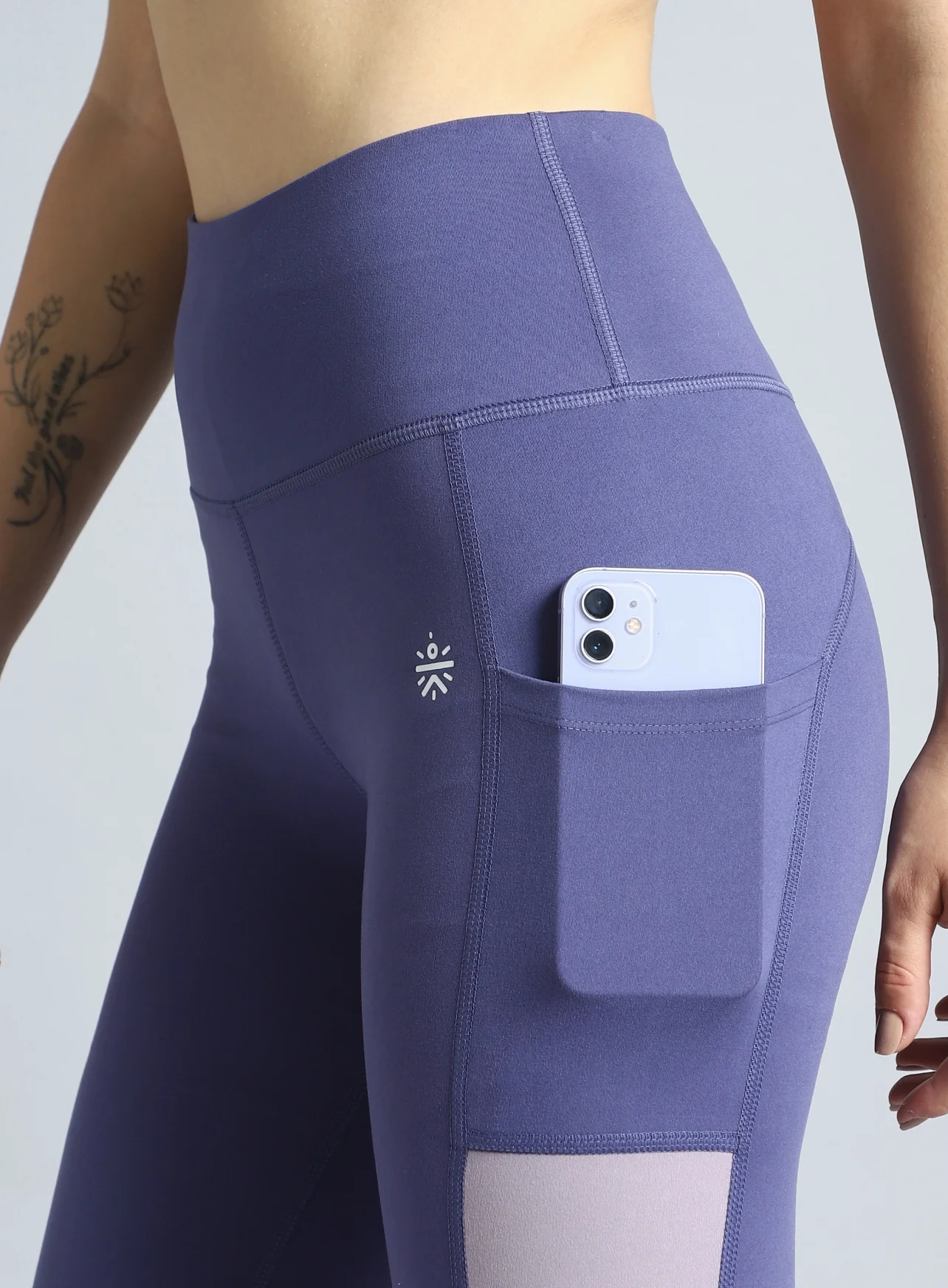 Women's Purple Dance Off Colourblock COMFLex Tights - Image 7